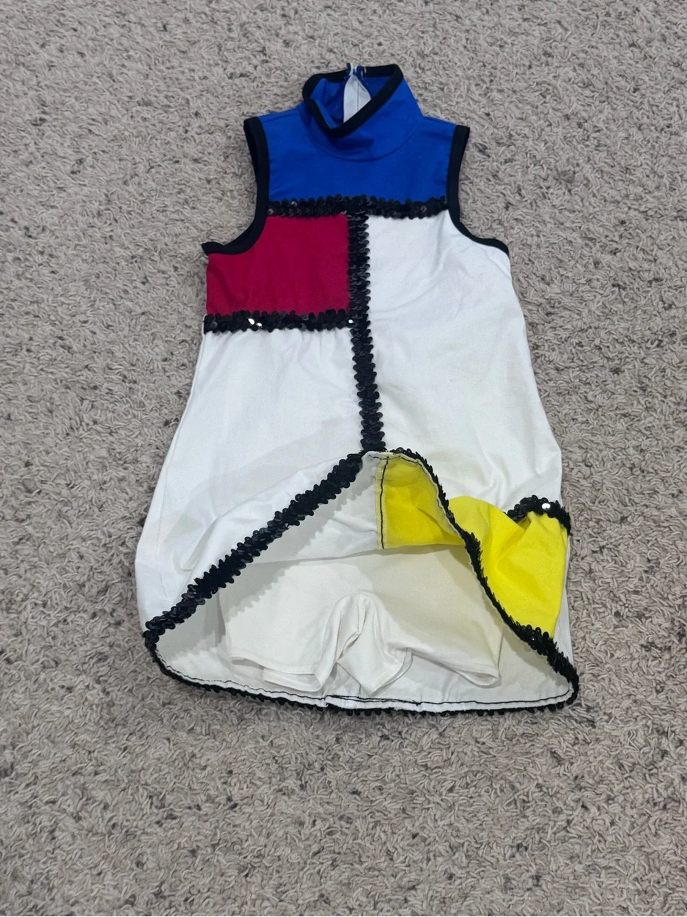 Weissman Kids Dance Costume Colorblock Blue White Red Yellow